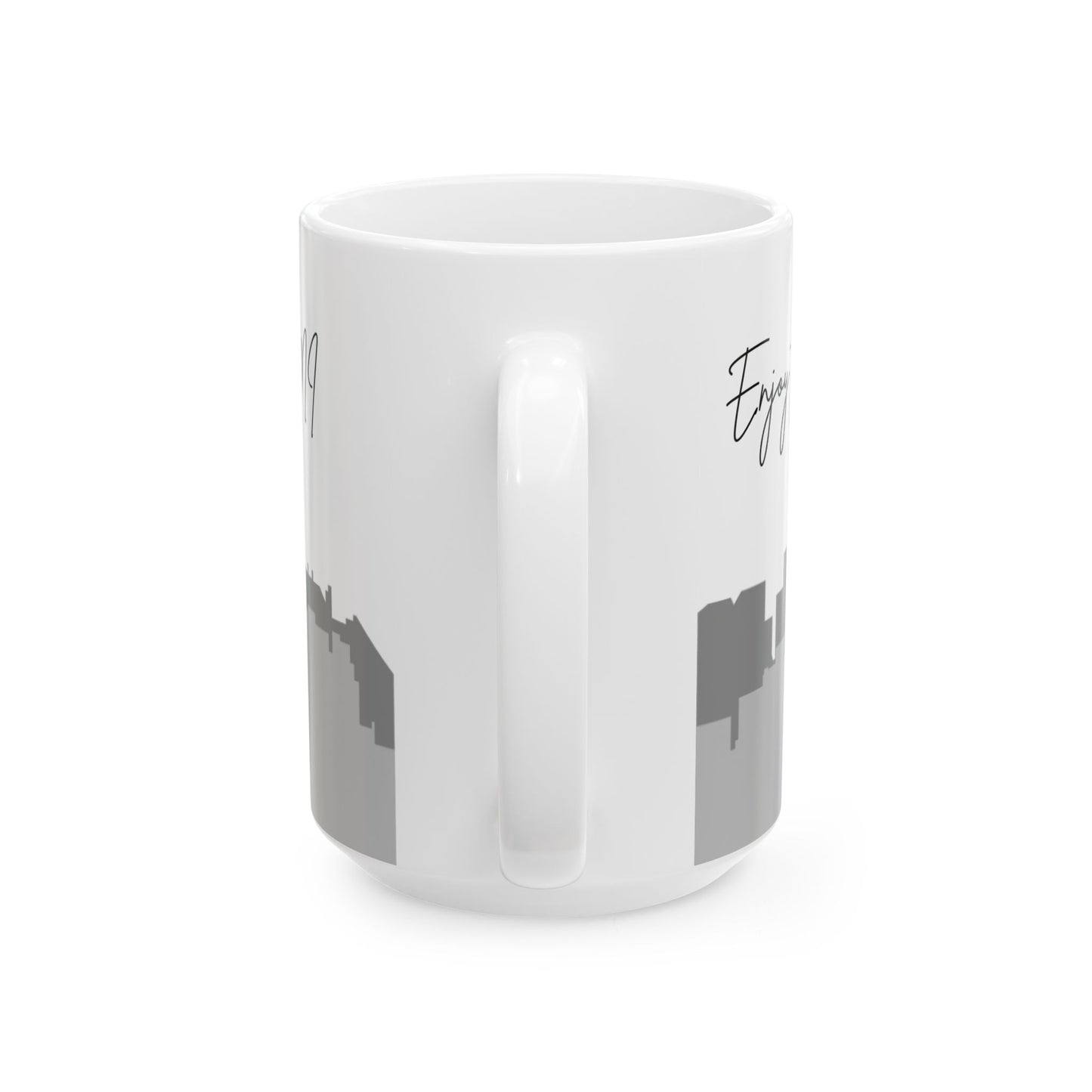 ENJOY THE BREW - TRAVERSE CITY skyLINE Ceramic Mug - 11oz & 15oz Coffee Cup for Skyline Lovers