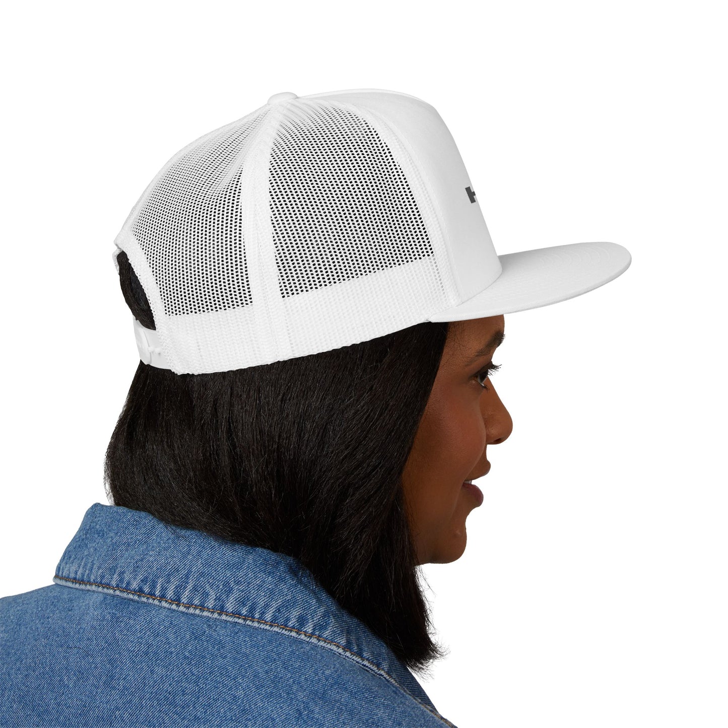 Stylish 5 Panel Trucker Cap with Embroidery, Fashion Hat, Outdoor Cap, Gift for Him, Adjustable Headwear