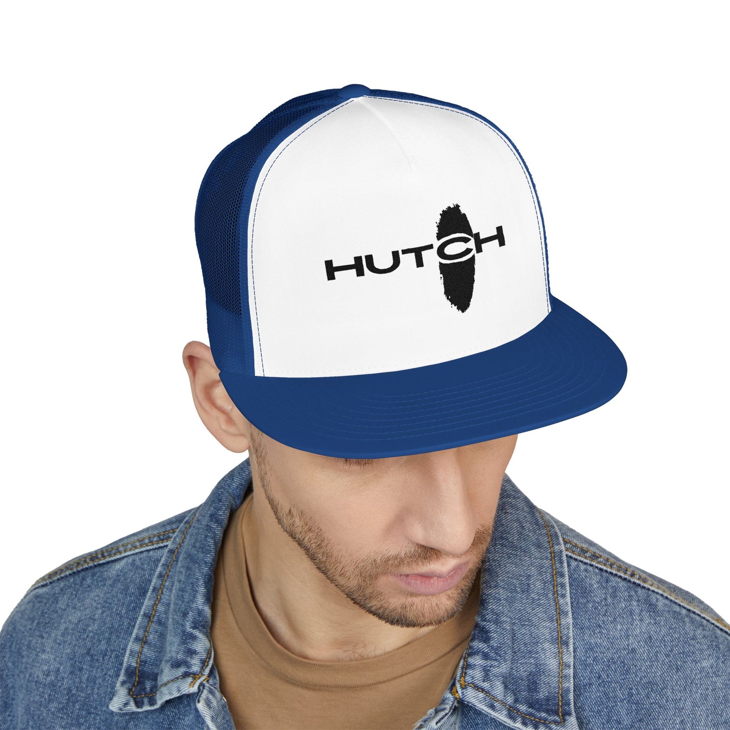Stylish 5 Panel Trucker Cap with Embroidery, Fashion Hat, Outdoor Cap, Gift for Him, Adjustable Headwear
