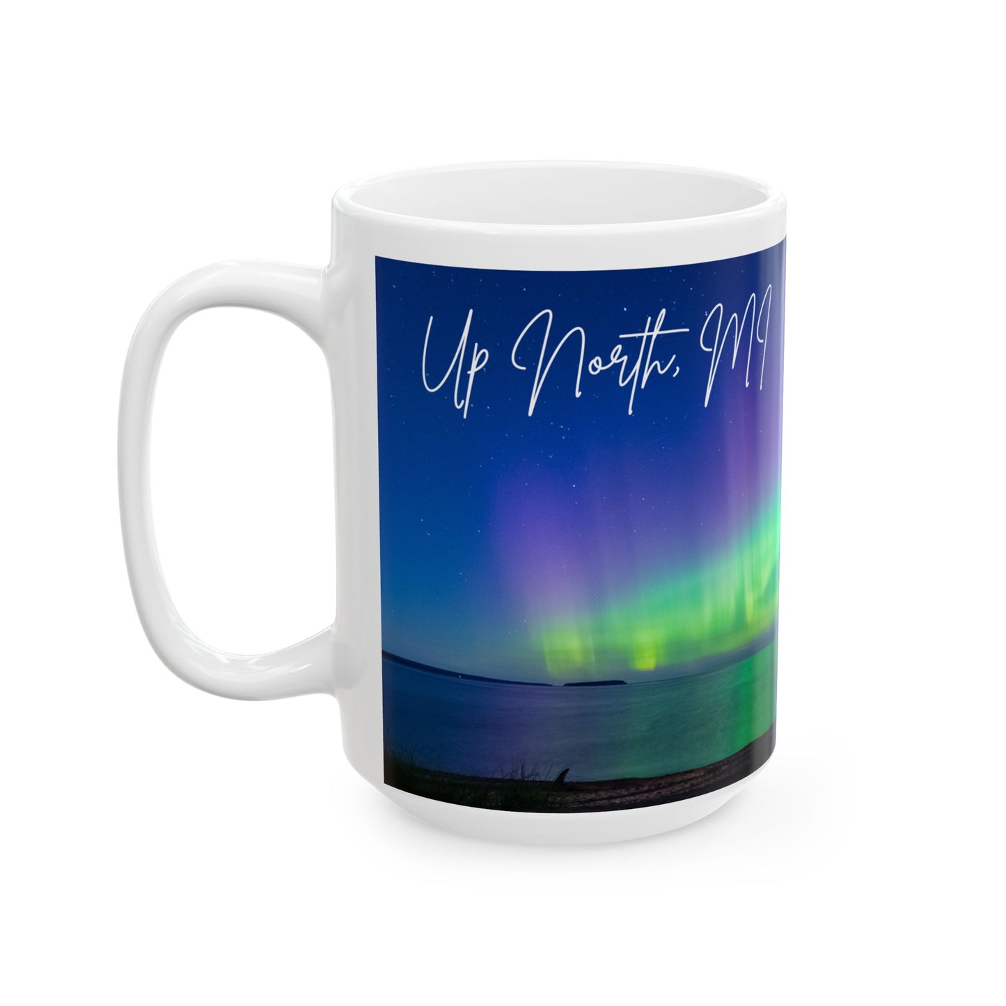 ENJOY THE BREW - UP NORTH MI  skyLINE Ceramic Mug - 11oz & 15oz Coffee Cup for Skyline Lovers
