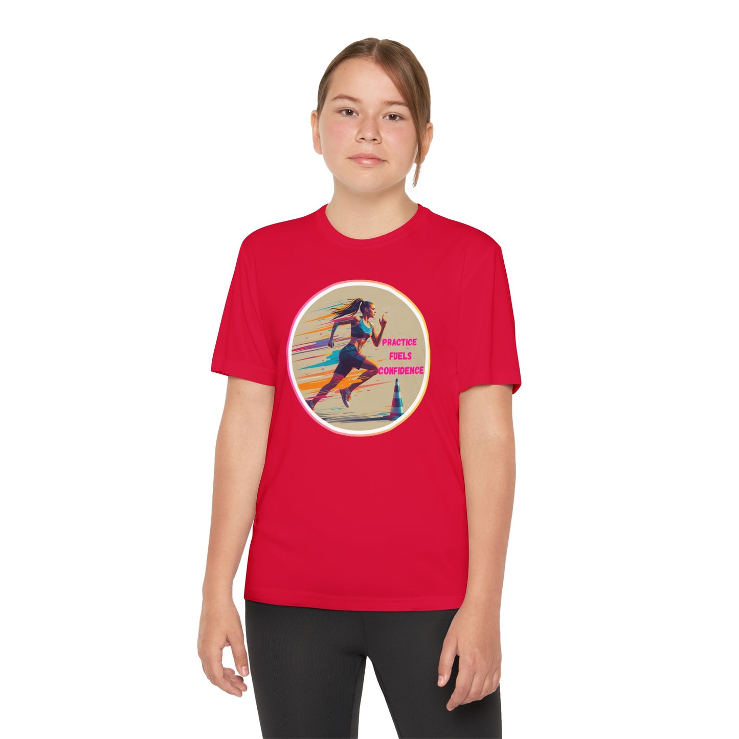 Youth Athletic T-Shirt, Motivational Practice Tee for Young Athletes, Sports Team Gear, Training Apparel, Gift for Runners