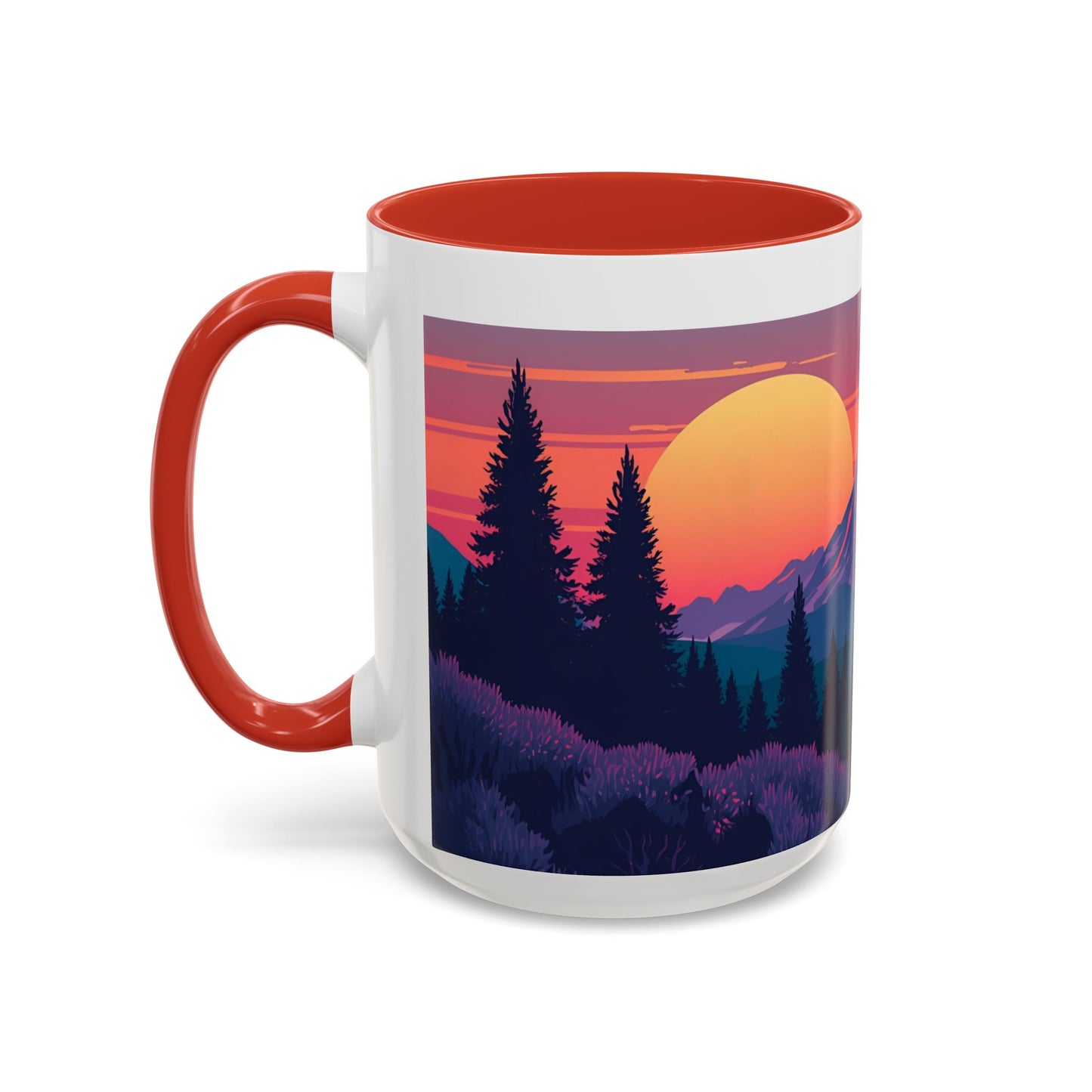 Enjoy the Brew - Mountain Sunset Coffee Mug - Enjoy the Brew, Nature Lover Gift, Camping Mug, Hiking Accessory, Cozy Home Decor