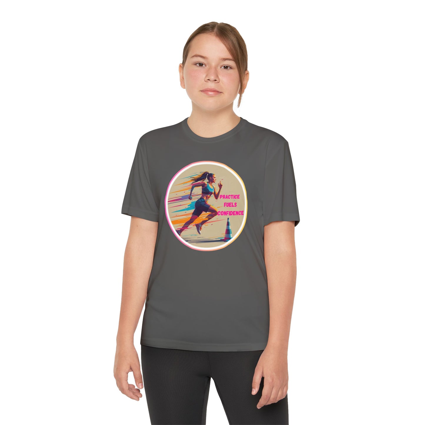 Youth Athletic T-Shirt, Motivational Practice Tee for Young Athletes, Sports Team Gear, Training Apparel, Gift for Runners