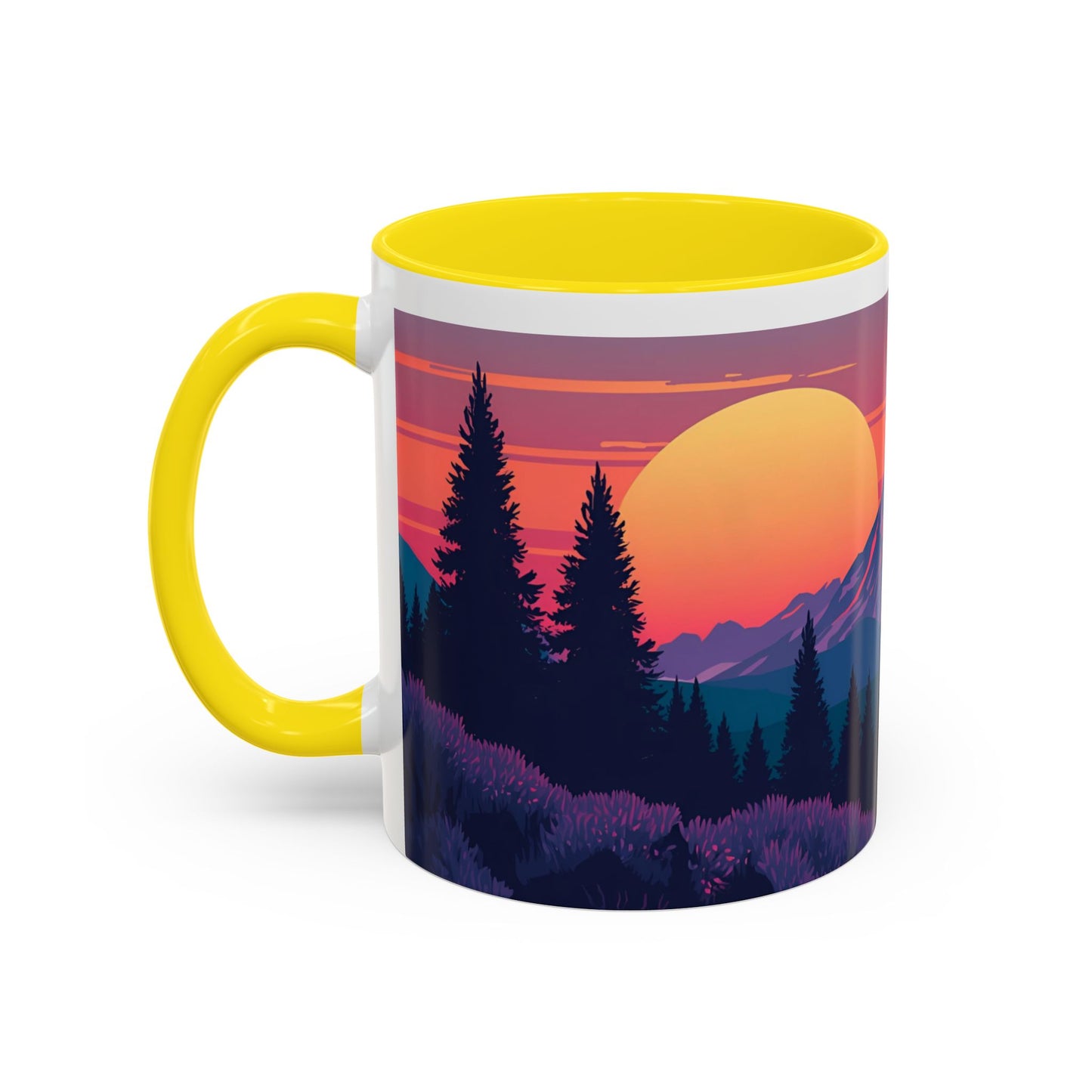 Enjoy the Brew - Mountain Sunset Coffee Mug - Enjoy the Brew, Nature Lover Gift, Camping Mug, Hiking Accessory, Cozy Home Decor