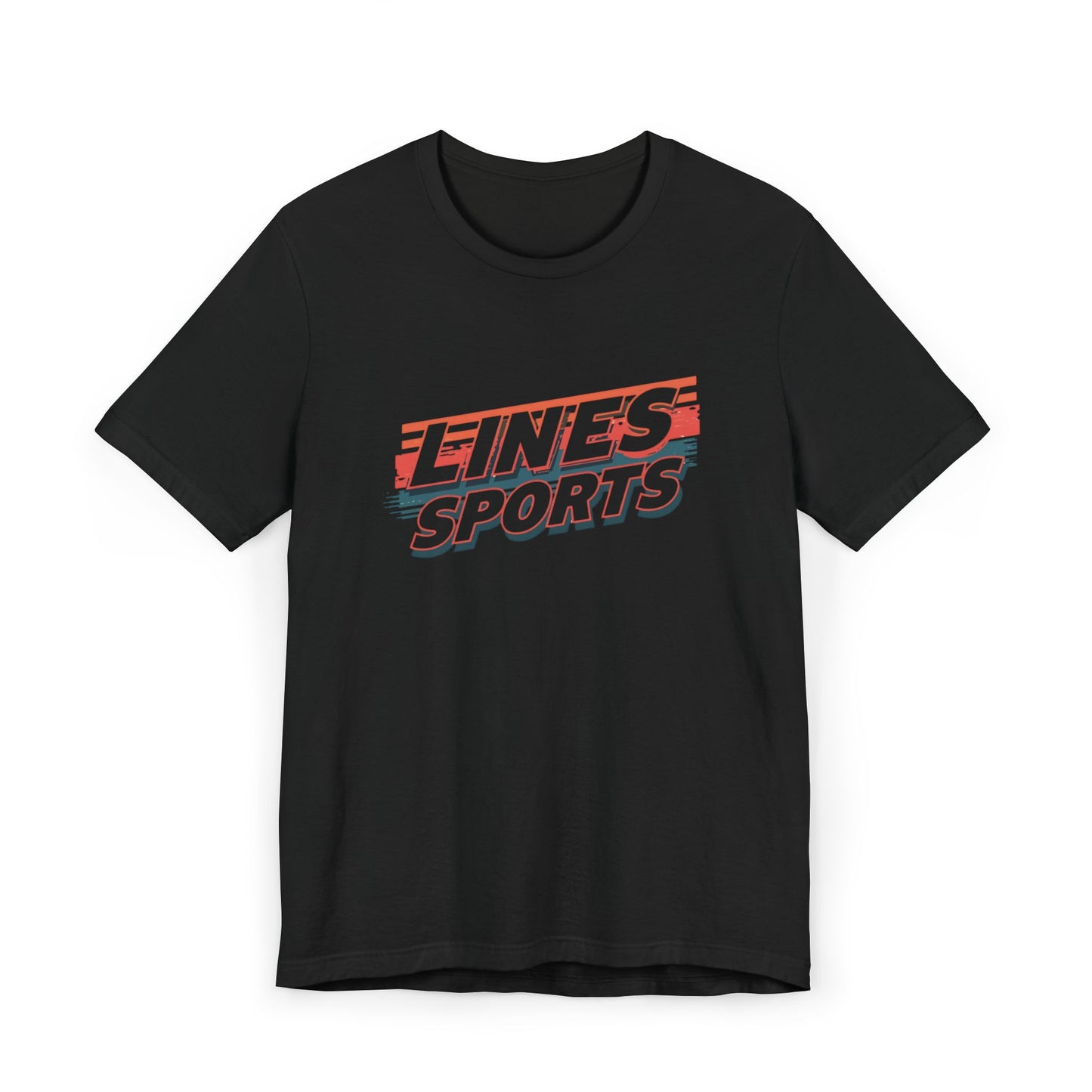 LINES SPORTS Graphic Tee - Retro Sports Unisex Jersey T-Shirt, Casual Tee, Activewear, Gift for Sports Fans, Summer Outfit